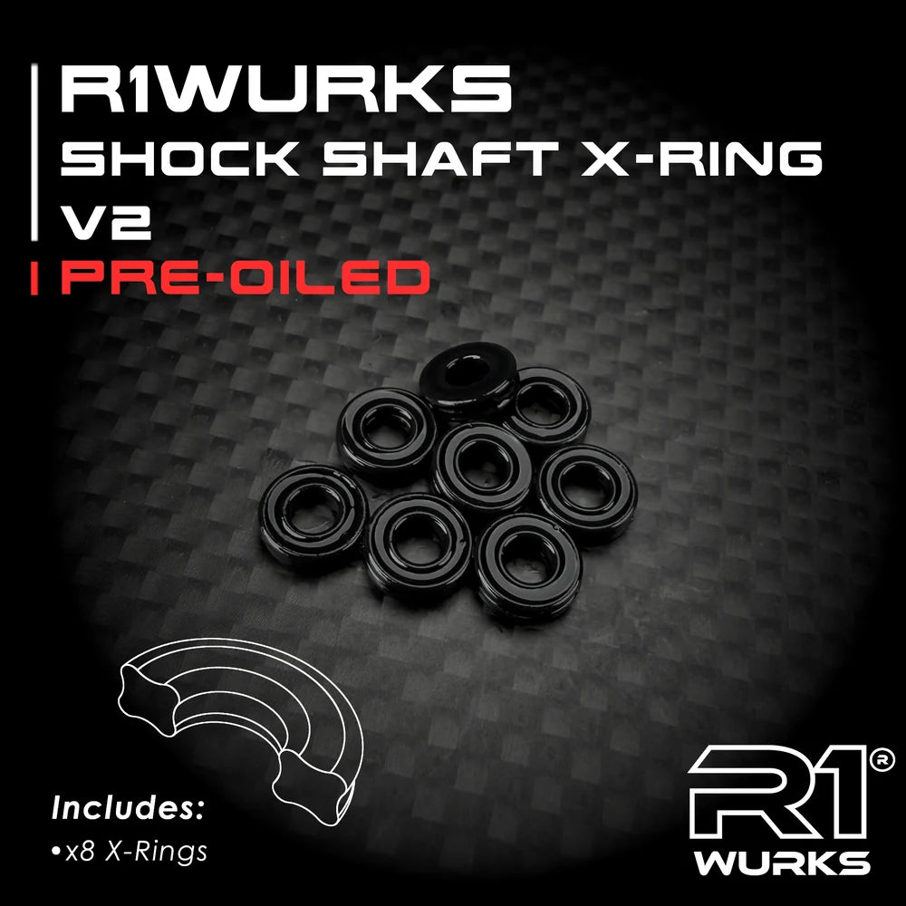 R1WURKS Shock Shaft X-Ring, V2, Pre-Oiled