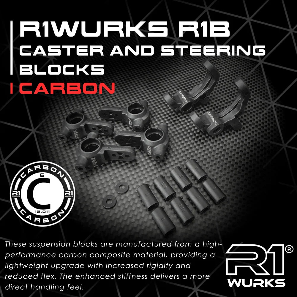 R1B Carbon Caster and Steering Blocks