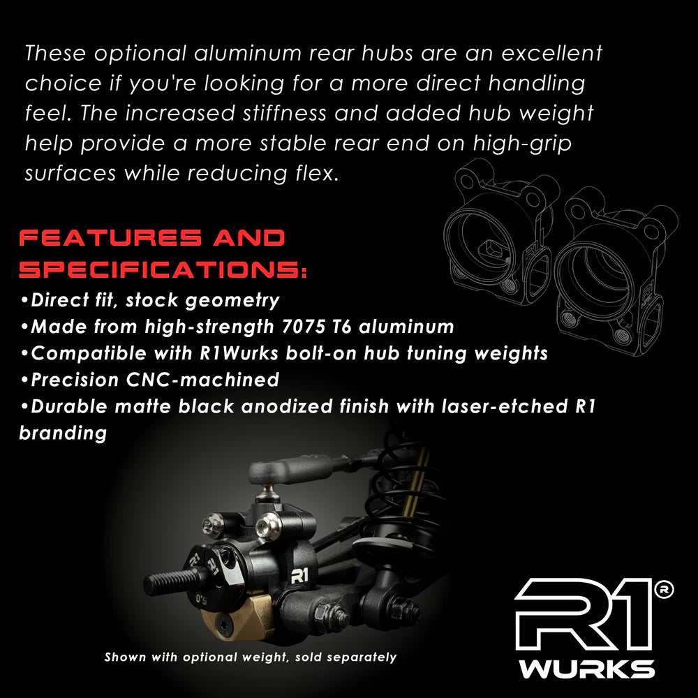 R1WURKS R1B Rear Hub Set, Aluminum