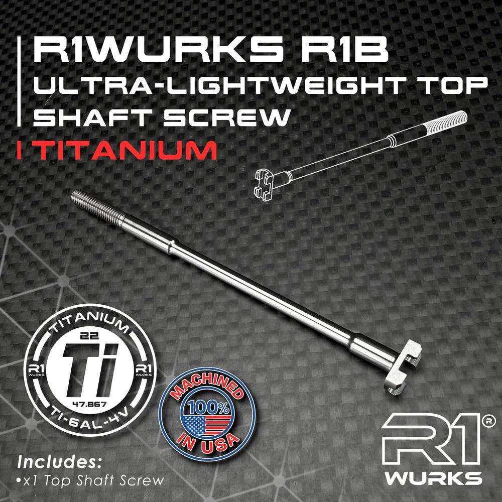 R1WURKS R1B Ultra-Lightweight Top Shaft Screw, Titanium