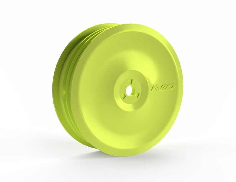 Avid Truss 2.2 – 4wd front slim buggy dished wheels – yellow – 4 pcs (std 12mm hex)
