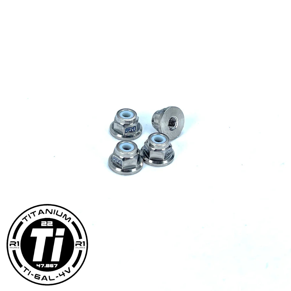 R1WURKS Titanium M3 Flange Locknuts