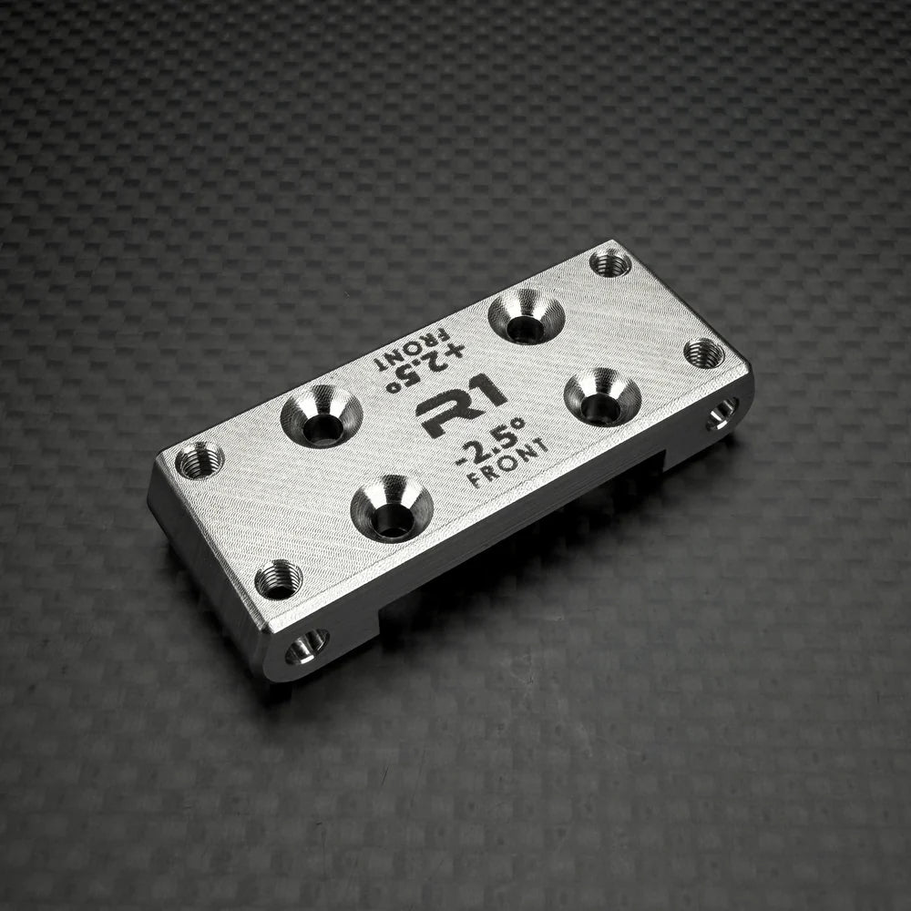 R1B Front Bulkhead, +/-2.5 deg., Stainless Steel, 35g