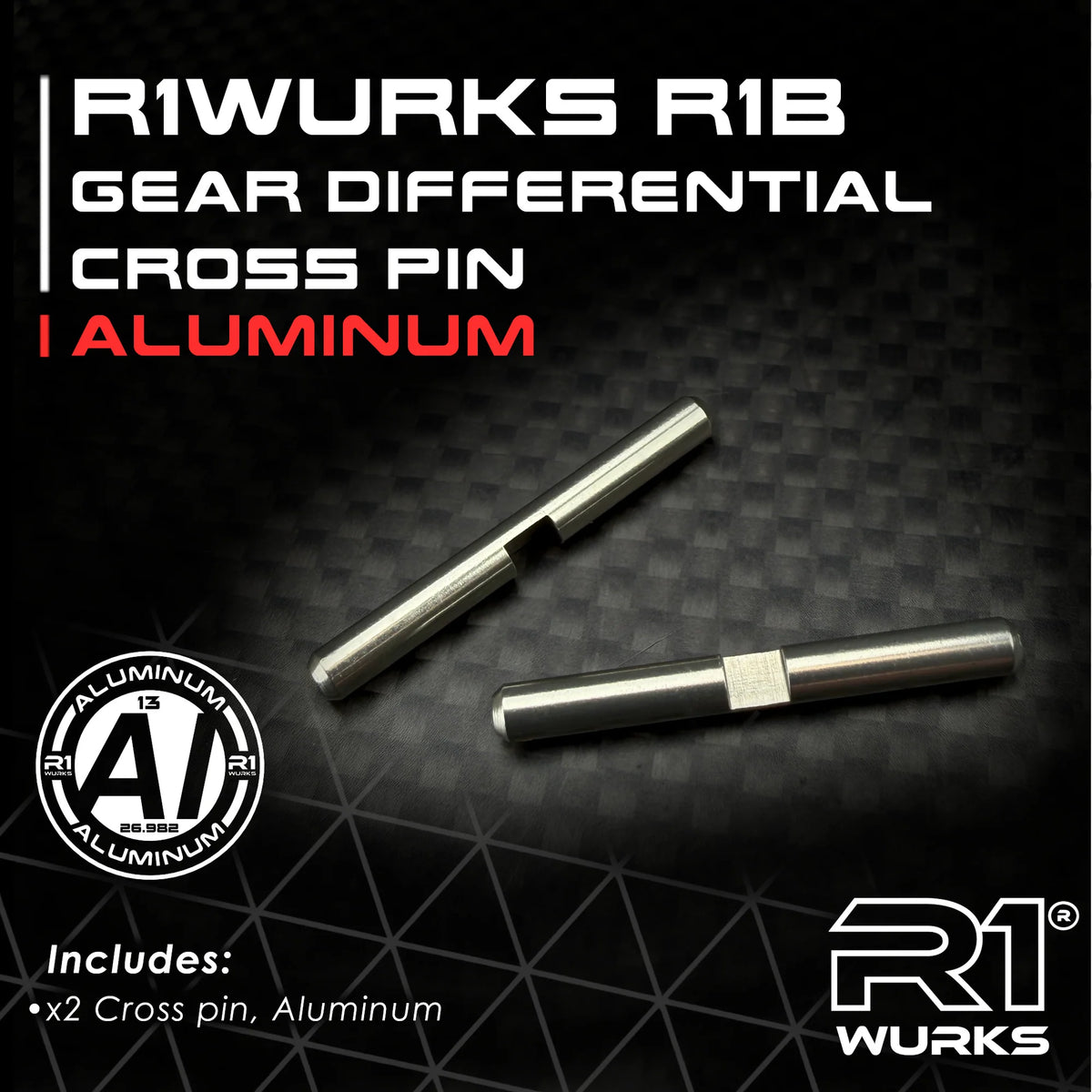 R1WURKS R1B Gear Differential Cross pin, Aluminum