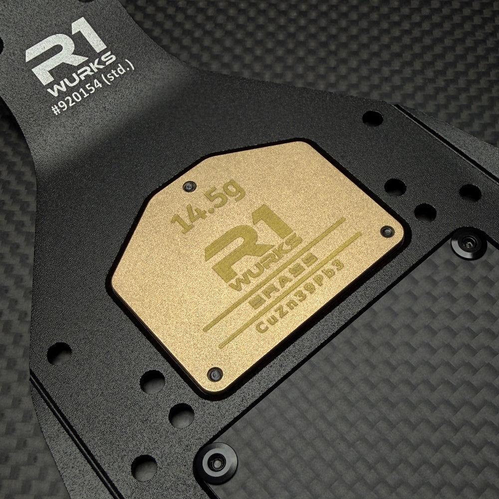 R1WURKS R1B Brass Servo Weight Plate (14.5g)