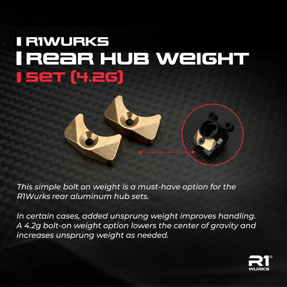 R1WURKS Rear Hub Weight Set (4.2g)