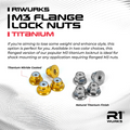 R1WURKS Titanium M3 Flange Locknuts