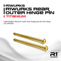 R1WURKS Rear Outer Hinge Pins, Titanium (Titanium Nitride Coated)