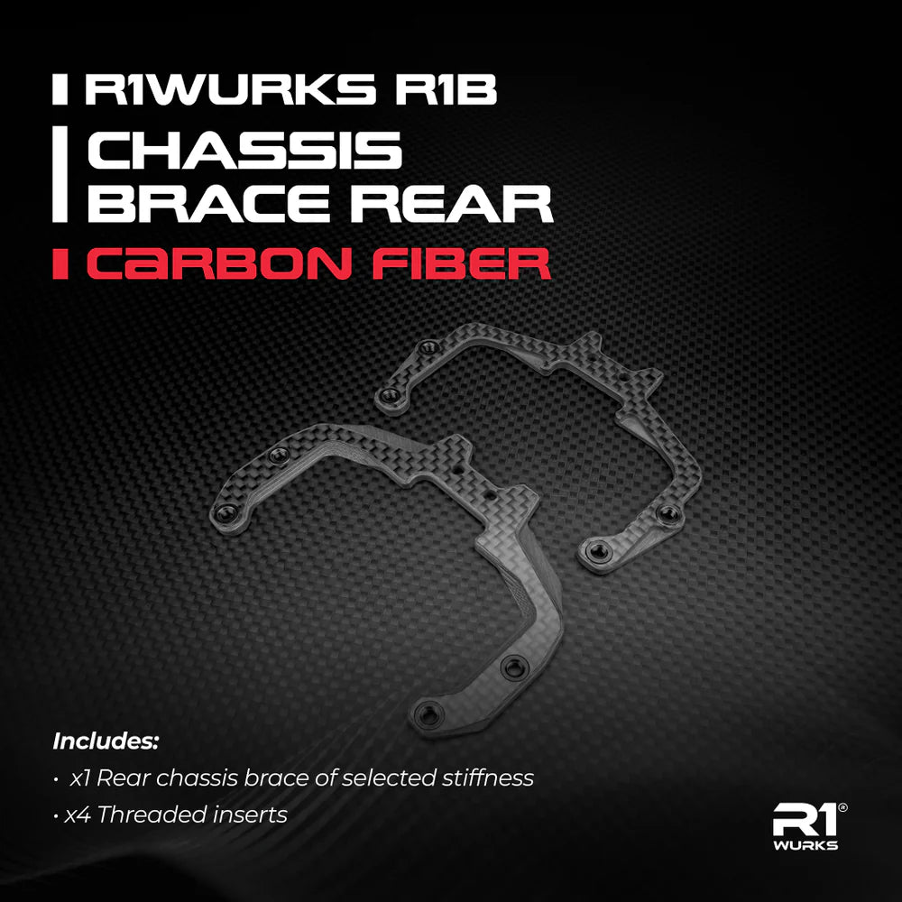 R1WURKS R1B Chassis Brace, Rear, Carbon Fiber