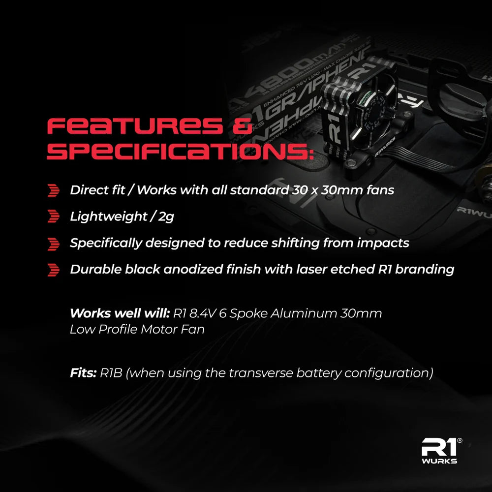 R1WURKS R1B Fan Mount, Center, Aluminum R1W-920301