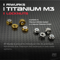 R1 Wurks – Natural Titanium M3 Locknuts (4pcs)