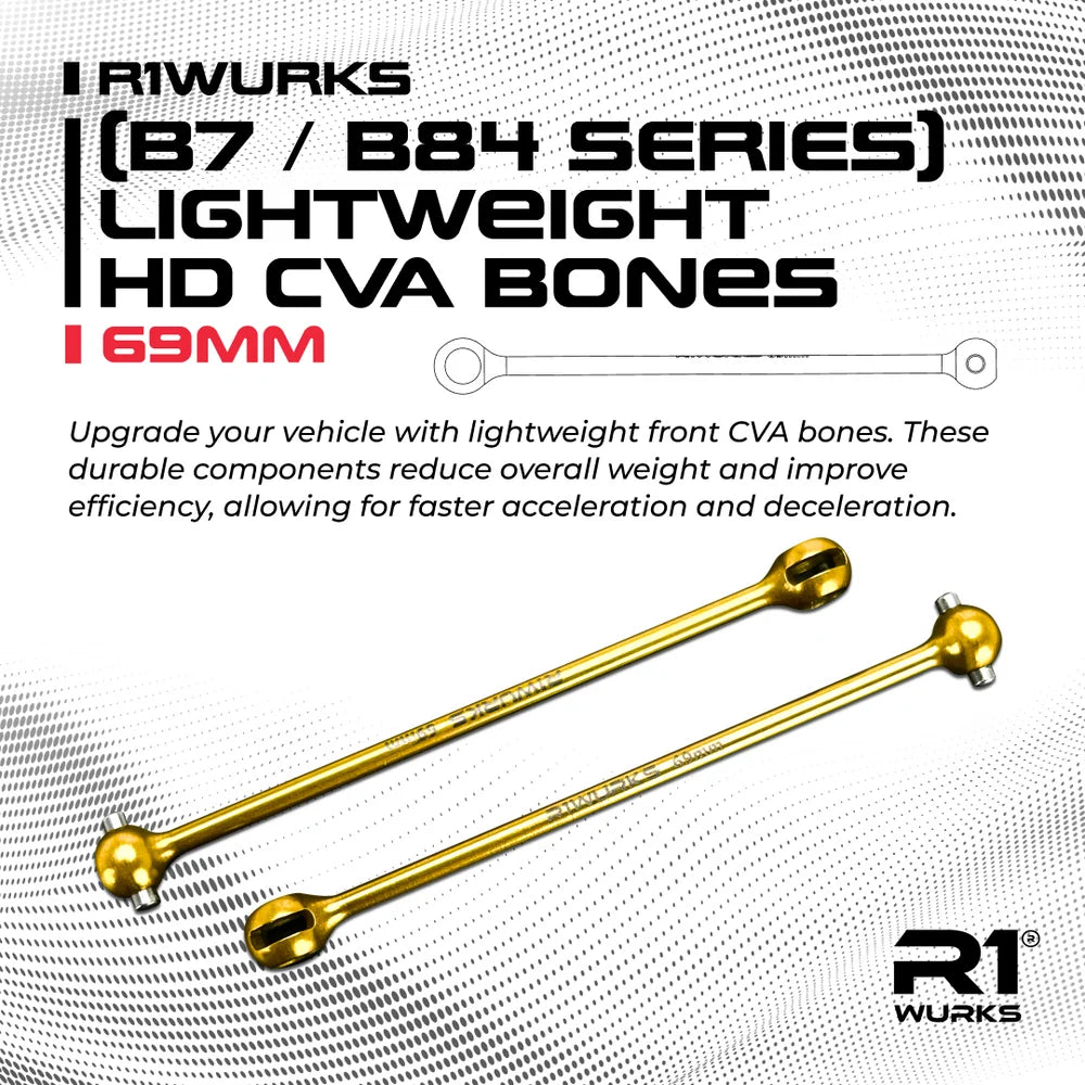 R1 Wurks – Nitride Coated HD lightweight 69mm CVA bones – pr (AE B7 or B84)